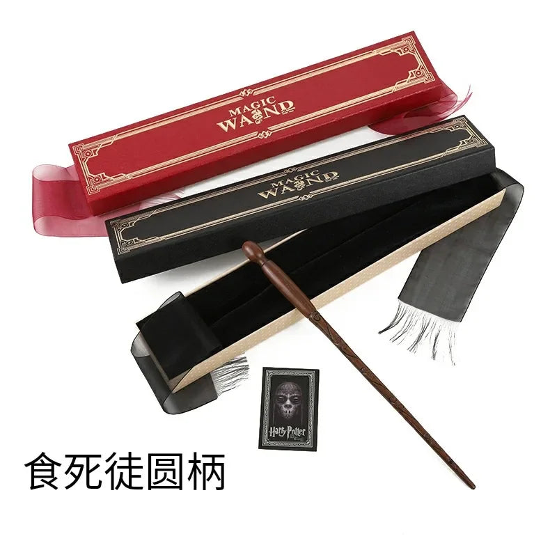 21styles Harry Magic Wand with Hot Stamping Ribbon Box Character Cards Resin Material Cosplay Hermione Prop Voldemort Potter Toy