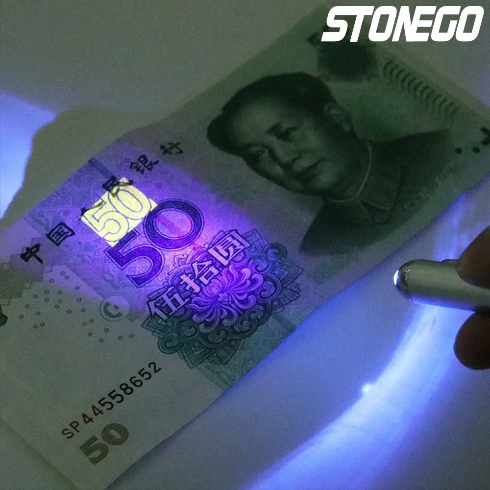 STONEGO Invisible Ink Pen with UV Light Magic Secret Writing Ballpoint Multi Function Pen for Office School Supplies