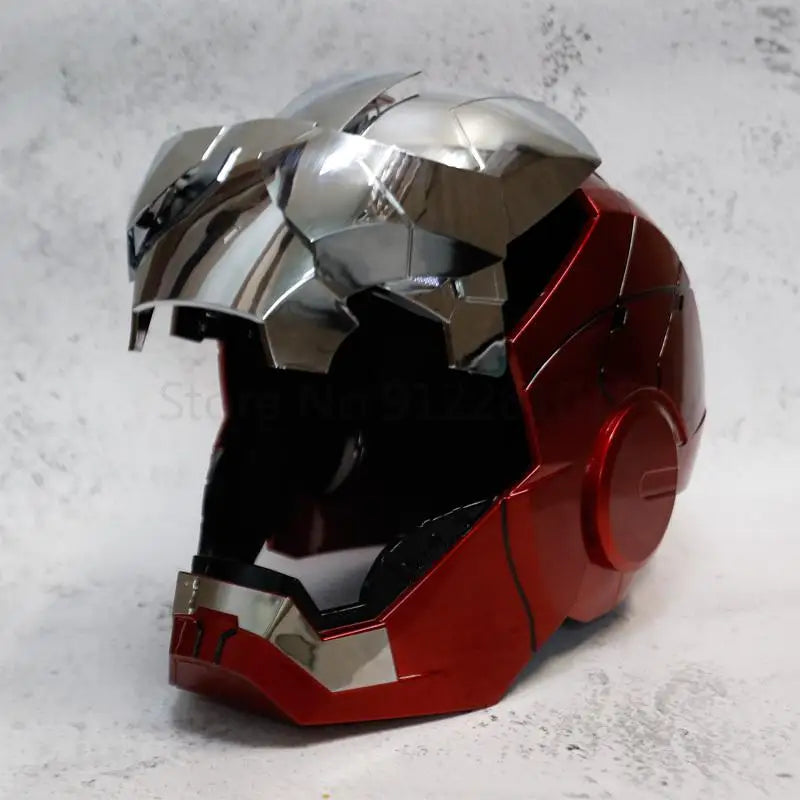 2024 New 1:1 Marvel Iron Man Mk5 Electric Helmet Multi-piece Opening And Closing Helmet Voice Control Eyes Model Adult Toy Gifts
