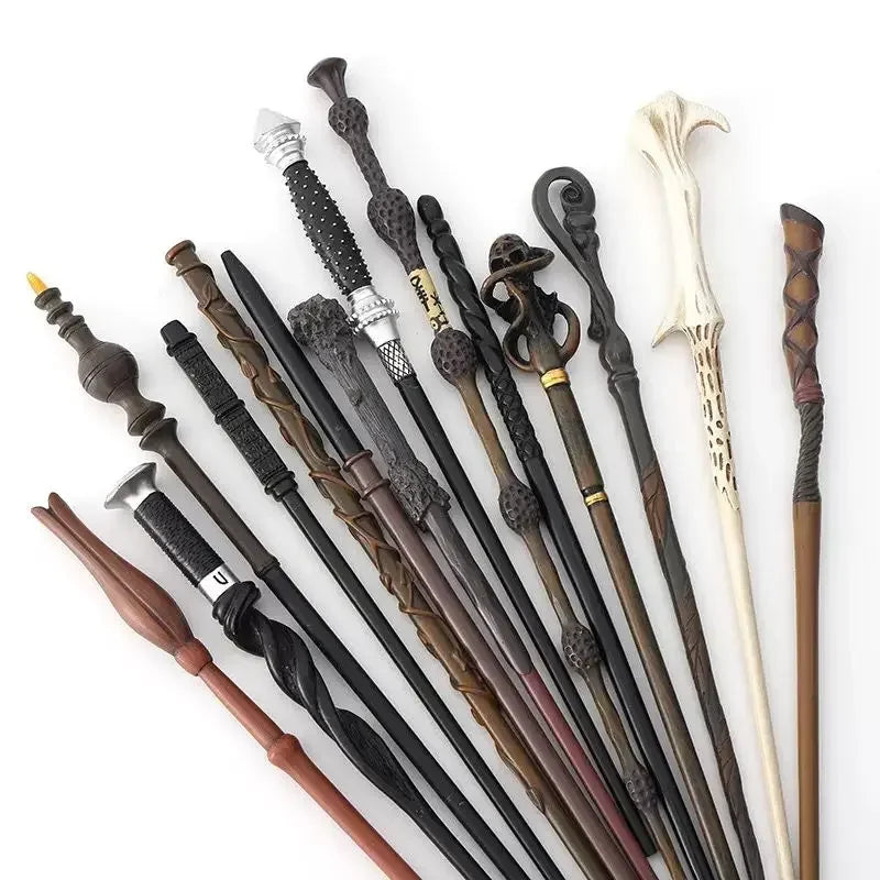 36 Styles Harry Magic Wand Resin Material Built in Steel Core Dumbledore Staff Cosplay Voldemort Props Christmas Gift Kid