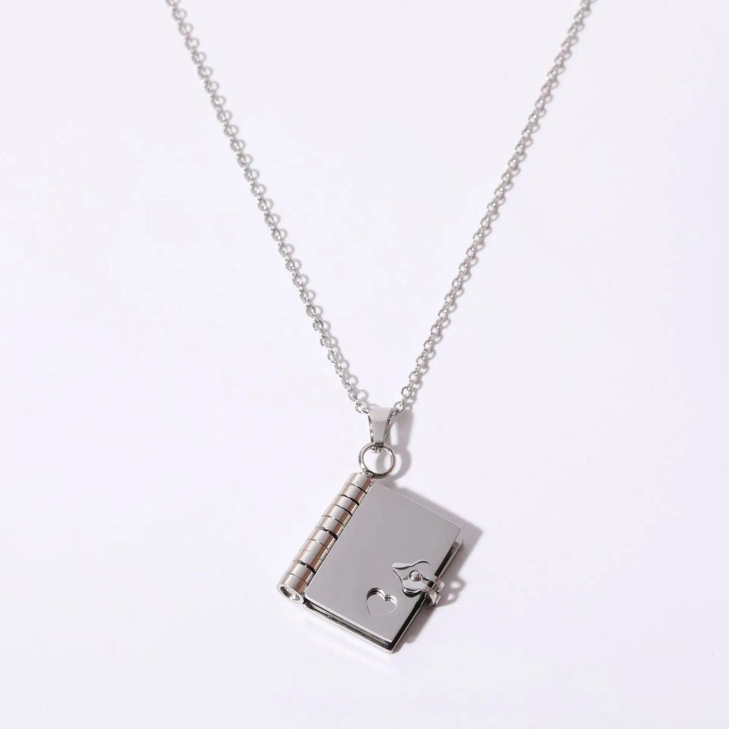 3 Pages Book Custom Name Necklace Openable Love Letter Personalized Text Pendant Unisex Chain Girl Valentine Day Gift waterproof