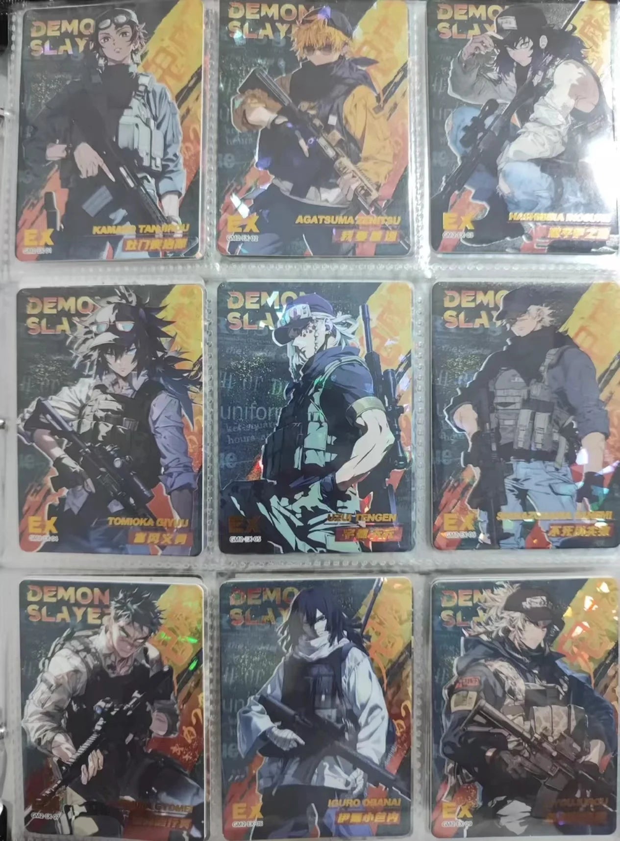 Anime Demon Slayer Kamado Tanjirou Kochou Shinobu Iguro Obanai Kanroji Mitsuri Rare Collectible Cards Birthday Gifts Kid Toys