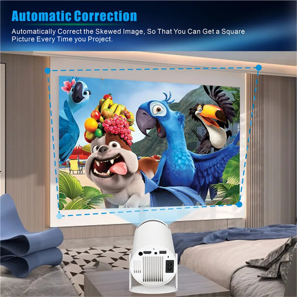 2024 new HY300 Pro plus Projector Android 4K 1280*720P Dual Wifi Video Portable Outdoor home hd led proyector cine en casa