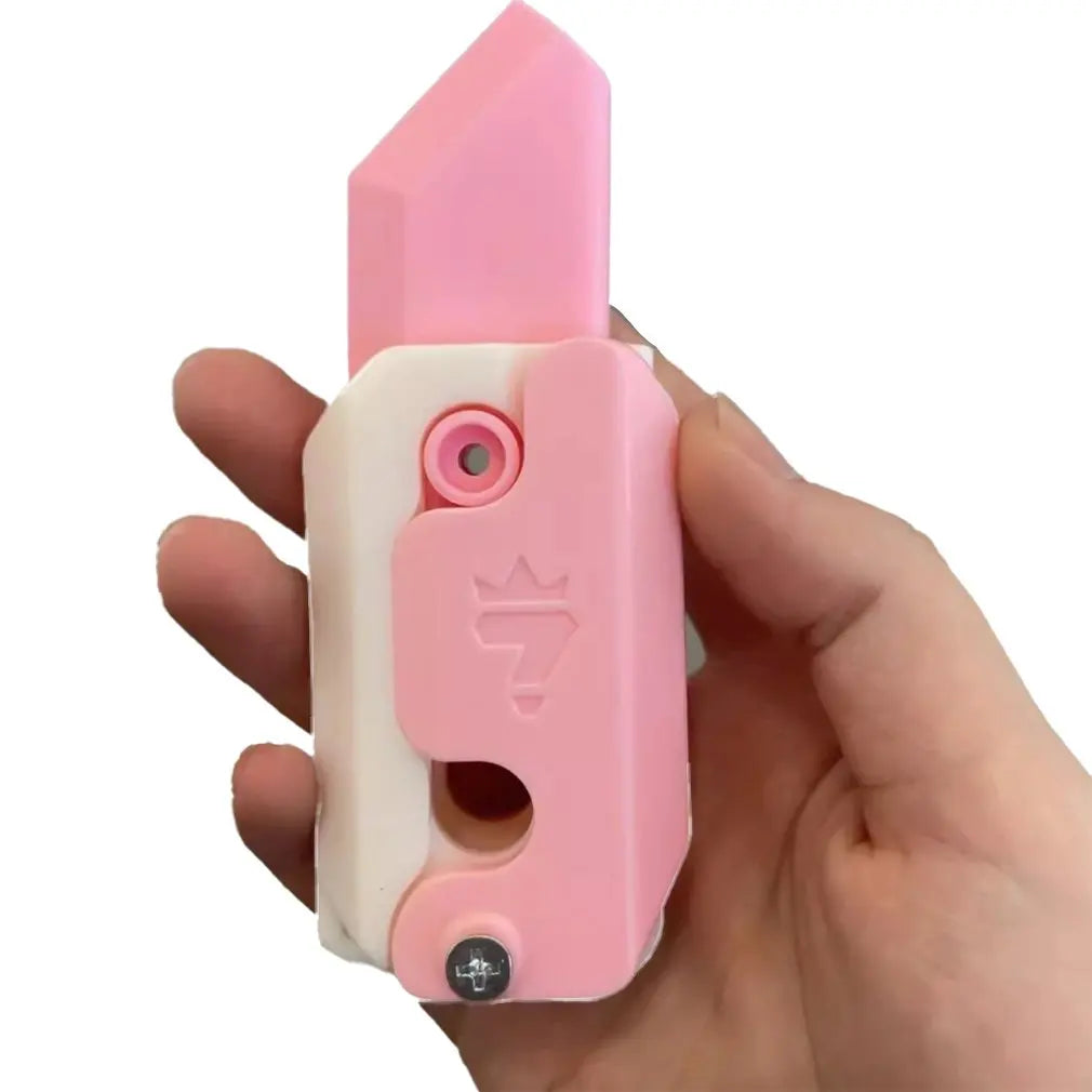 2023 Hot Sales 3D Carrot Gravity Knifes Toys Decompression Push Card Toy 3D Printing Gravity Knife Carrot Knife Kids Toys Gifts