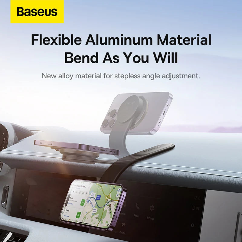 Baseus C02 Pro Series - Soporte magnético de carga inalámbrica para coche, color negro
