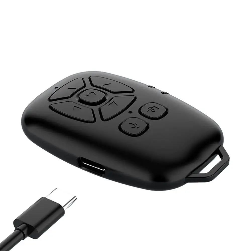 Control remoto inalámbrico para cámara de teléfono, botón de control remoto para teléfono móvil con Bluetooth, pulsador, pasador de página, control remoto recargable para Android IOS