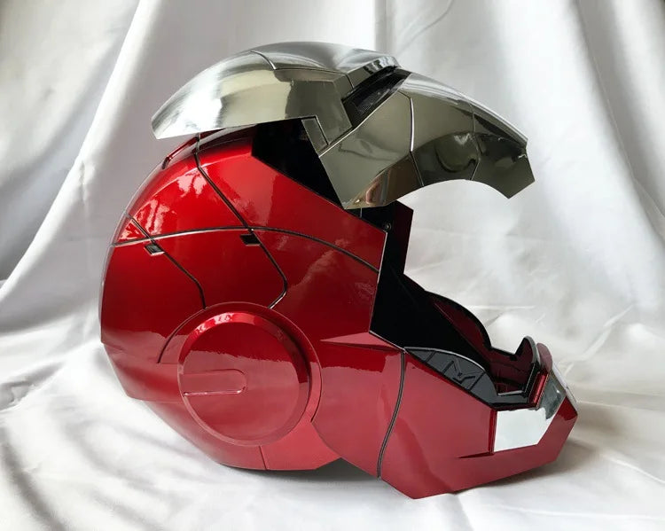 Avenger Iron Man Mk-5 Helmet Electric 1/1 Mk5 Helmet Remote & Voice Control Cosplay Light Led Ironman Action Figure Toys Gifts