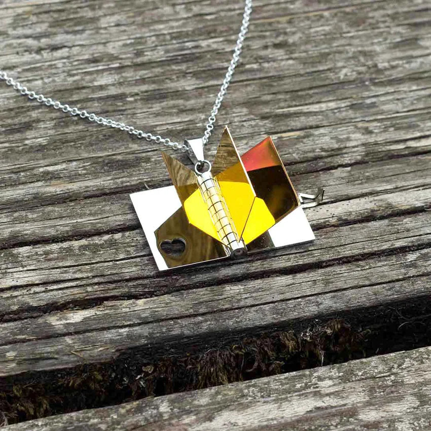 3 Pages Book Custom Name Necklace Openable Love Letter Personalized Text Pendant Unisex Chain Girl Valentine Day Gift waterproof