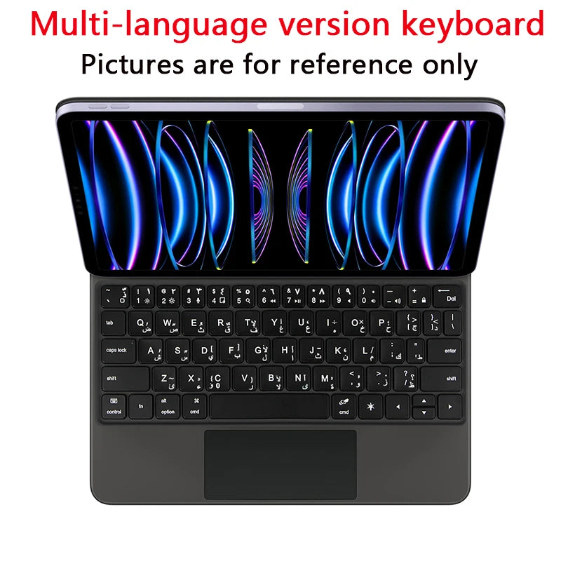Backlight Magic Keyboard for Samsung Galaxy Tab S9 S8 S7 11 inch for Tab S9 FE Tablet Case German Spanish Portuguese Keyboard