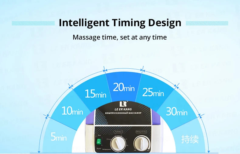 6-chamber Electric Airbag Pressure Massager Wraps Arm Waist Leg Foot Massage Varicose Veins lymphatic drainage device