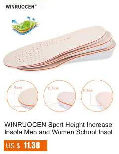 3-9cm Height Increase Insoles for Men Women Elevator Shoes Cushion Unisex Sneakers Heel Lifting Insert Heighten Insoles