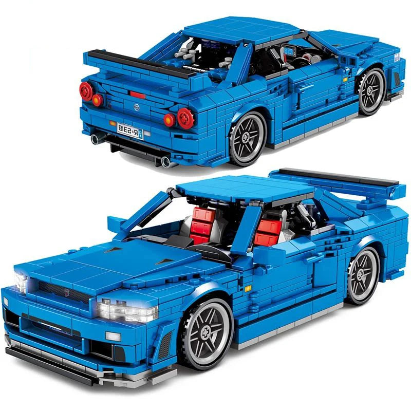 Technical Racing Car Models Speed Champion Car Japan Sport Cars Building Blocks Model Pull Back Vehicel Bricks Toy for Kids