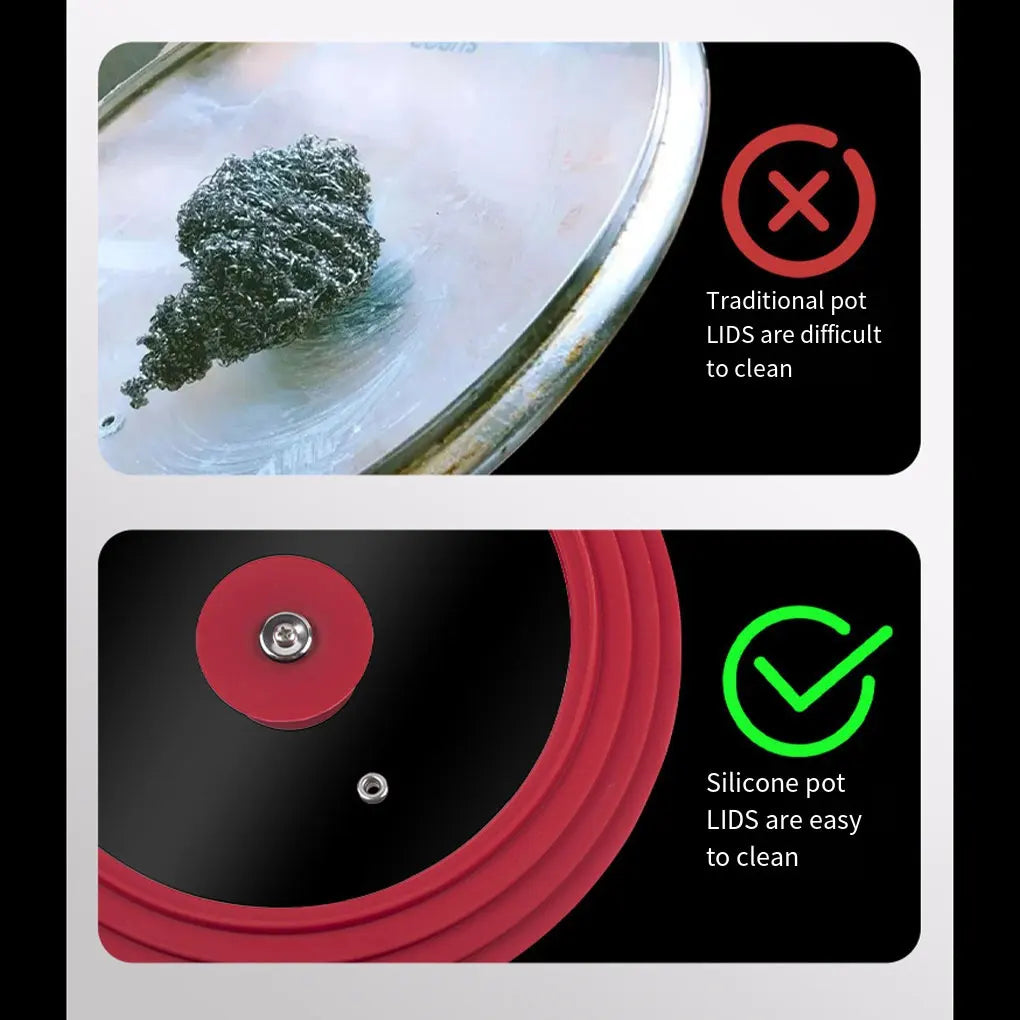Transparent Glass Pot Lid Handle Anti Scalding Easy To Clean Kitchen Accessory Kitchen Pot Coverl