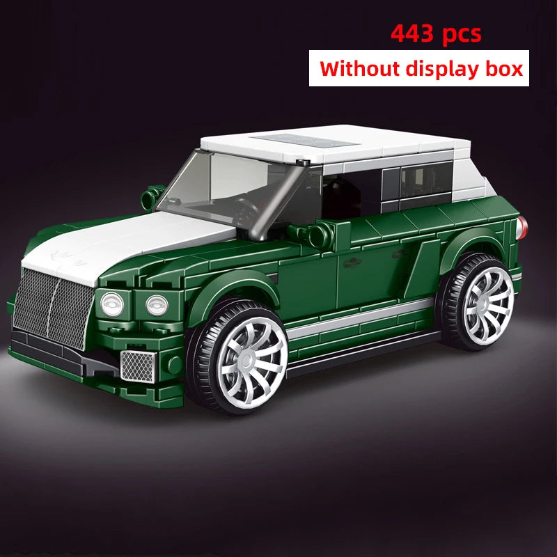 Technical Moc Car City Speed Champion Sports Car Racing Vehicle Building Blocks Brick Educational Construction Toys