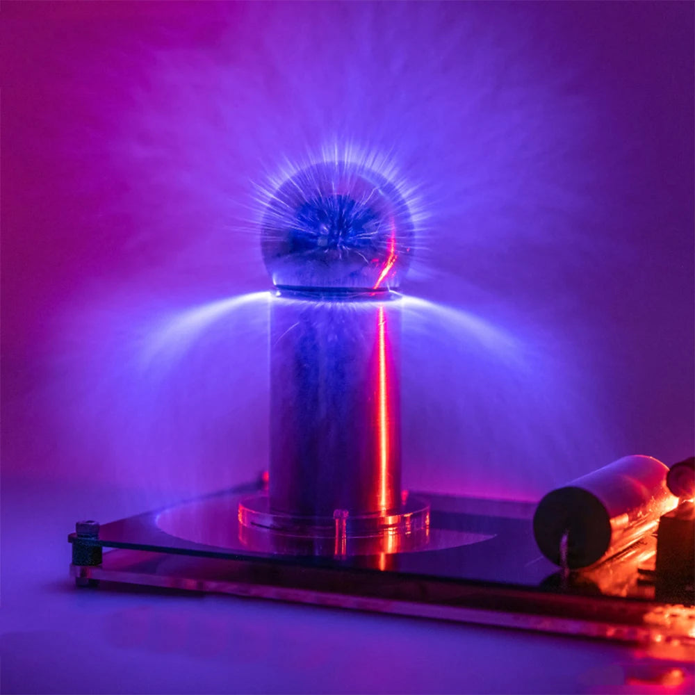 Tesla Coil DIY Kit Touchable Plasma Ball Spark Gap Arc Generator for Physics Teaching Science Experiment Model 9V Power Adapter