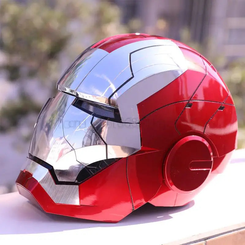 2024 New 1:1 Marvel Iron Man Mk5 Electric Helmet Multi-piece Opening And Closing Helmet Voice Control Eyes Model Adult Toy Gifts