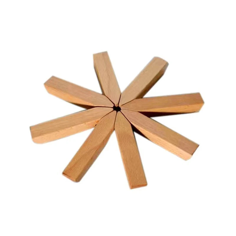 Salvamanteles de madera para platos calientes, almohadilla aislante, juego de salvamanteles con forma de árbol, posavasos para teteras, ollas calientes, regalo de Halloween y Navidad