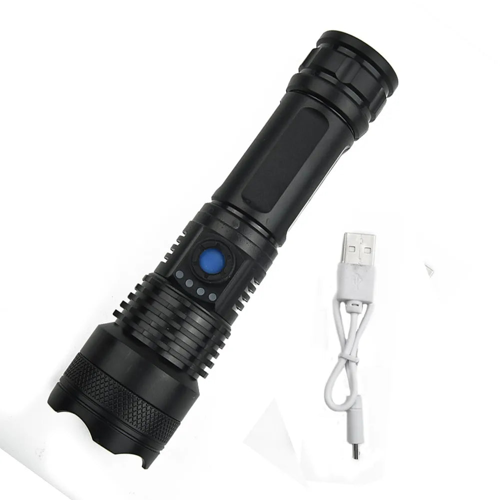 Super Bright LED Scuba Diving Flashlight P50 Underwater Waterproof UCB Rechargeable-Tactical Torch Lamp Spearfishing Lantern