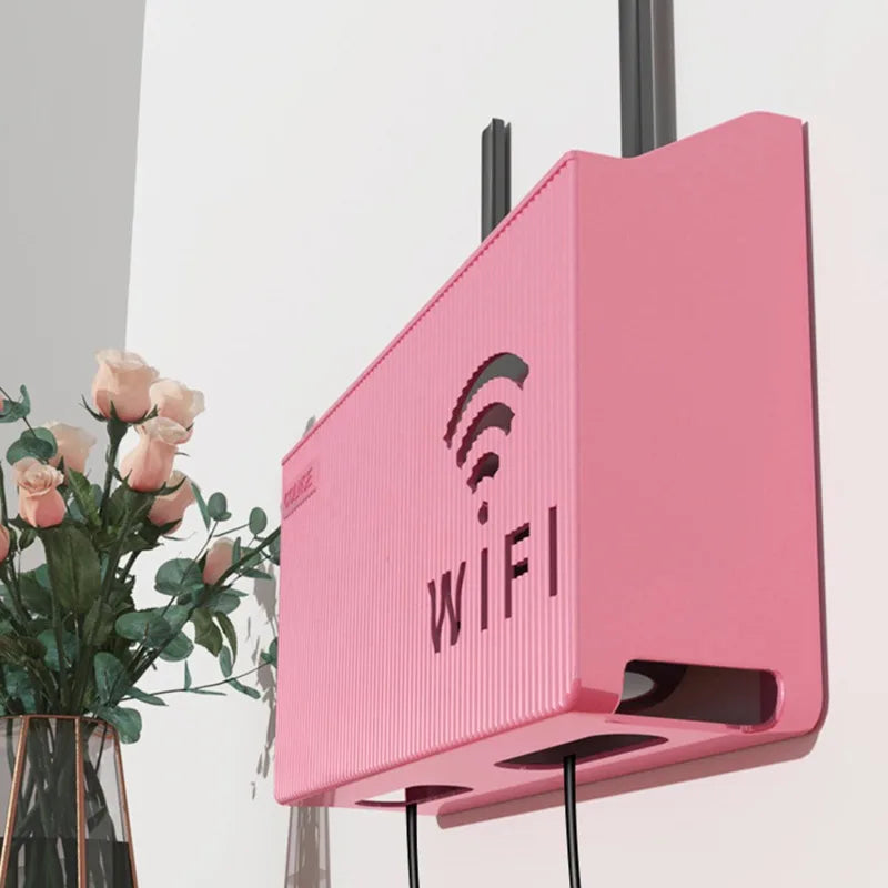 Étagère de routeur Wifi sans fil, boîte de rangement murale à suspendre, boîte de rangement en plastique ABS, support d'alimentation de câble, boîte de rangement, décoration de la maison