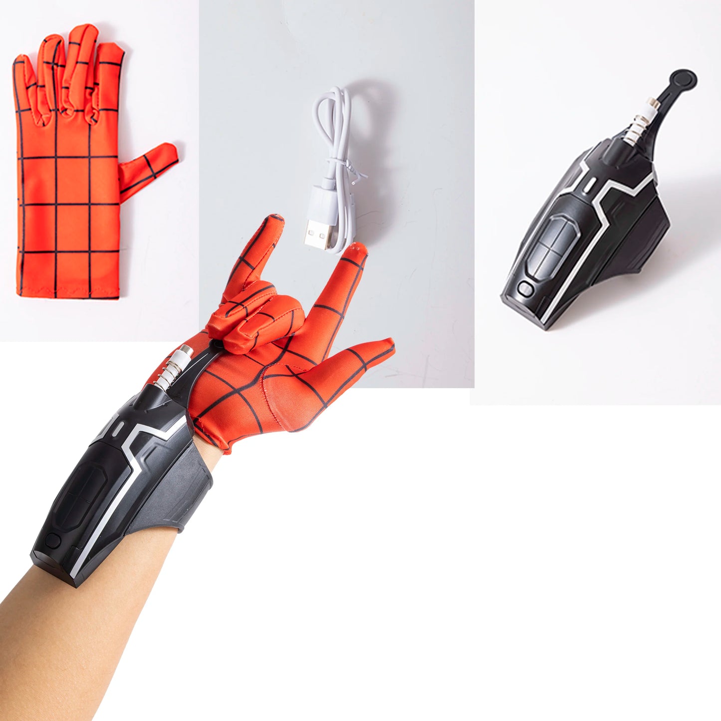 2024 Fully Automatic Spider-man: Far From Home Spiderman Web Shooters Spider Silk Rope Device Cosplay Props Toy Christmas Gift