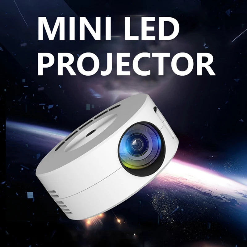 Miniproyector YT200 Proyectores portátiles Proyección con cable LED Reproductor multimedia doméstico Audio USB Vídeo Misma pantalla Espejo