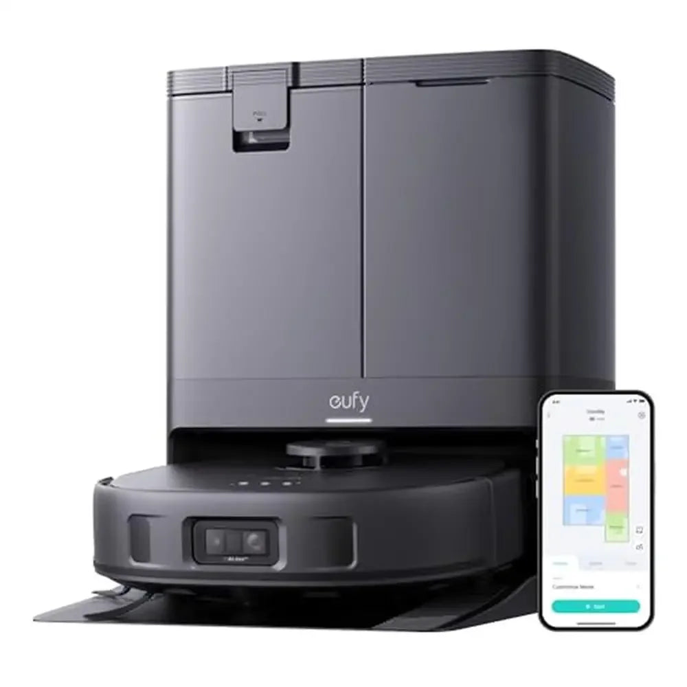 Robot aspirador y fregona X10 Pro Omni con succión de 8000 Pa, dos mopas, elevación automática de 12 mm, detección de alfombras, limpieza manos libres con IA, impecable
