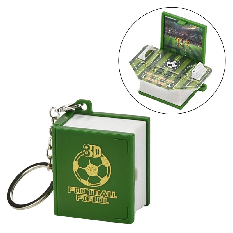 3D Mini Football Basketball Fold Book Keychain Toys Anxiety Stress Relief Toys Sensory Toys Birthday Gift Backpack Keychain