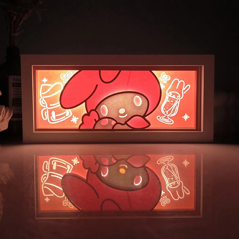 Anime One Piece Paper Cut Shadow Box Light Remote control model multiple colors Gamer Bedroom Decoration party present