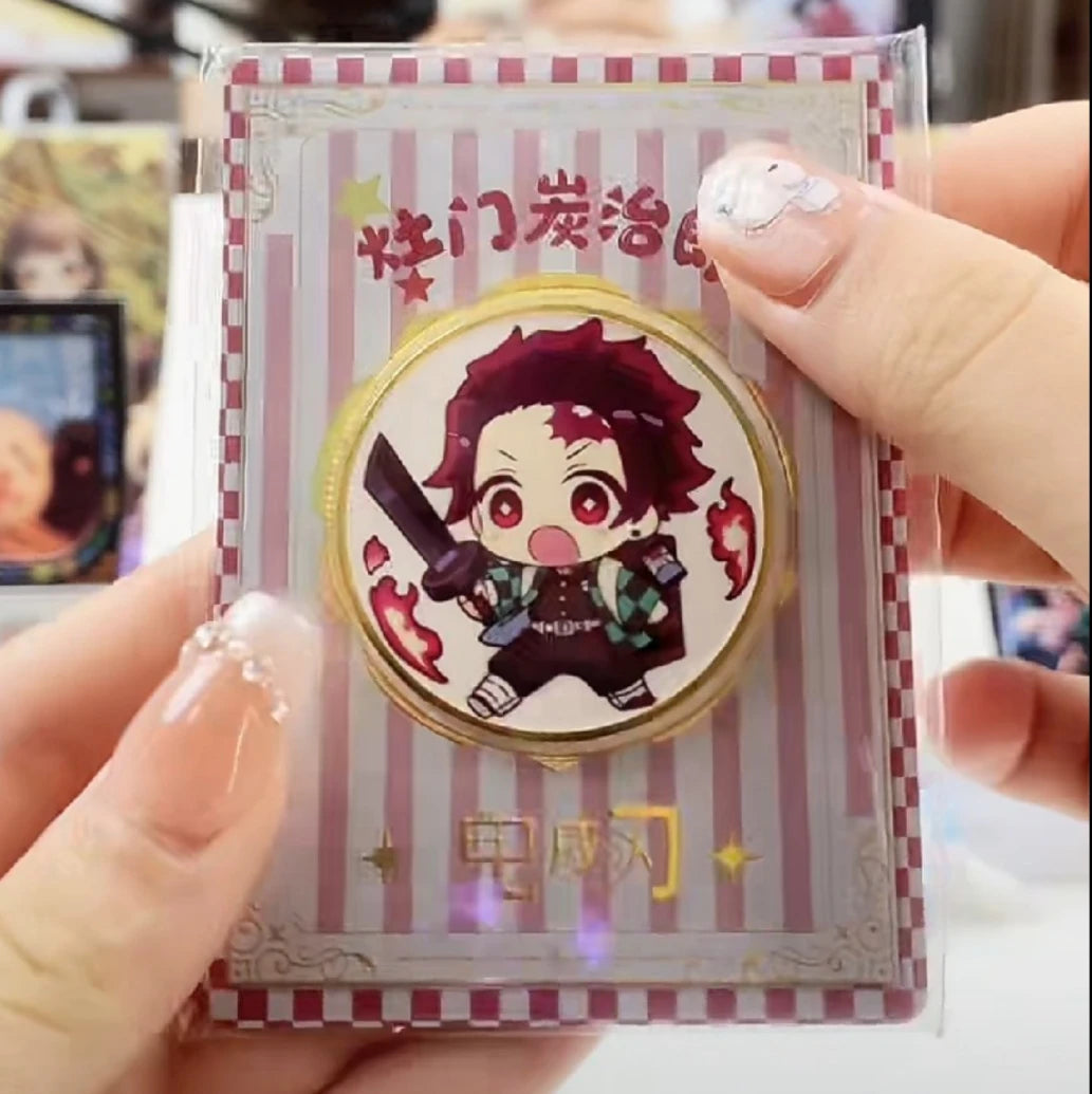Anime Demon Slayer Kamado Tanjirou Agatsuma Zenitsu Kochou Shinobu Kanroji Mitsuri Rare Collection Card Birthday Gift Toys