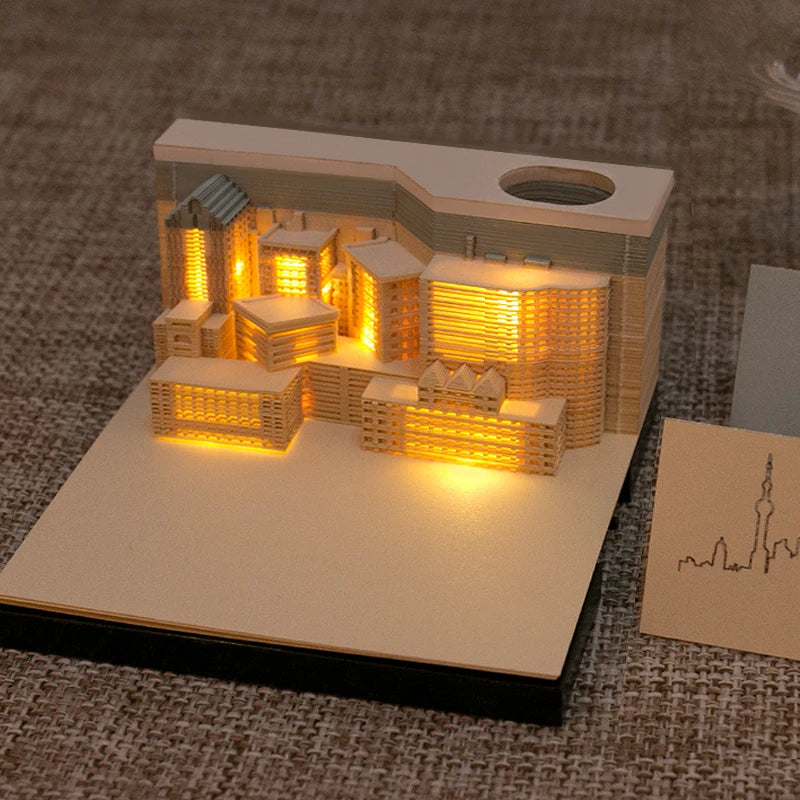 3d calendar 2025 memo pad 3d sticky pads crafting new Year's gift paper art 3d sculpture desk accessories small gifts for guests