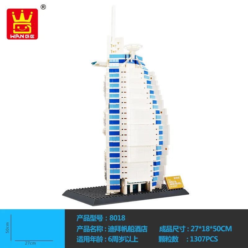 Wange Blocks World Architecture Building Bricks Castle Villa House Big Ben Church DIY Toys for Man Gifts Girl Adult Present