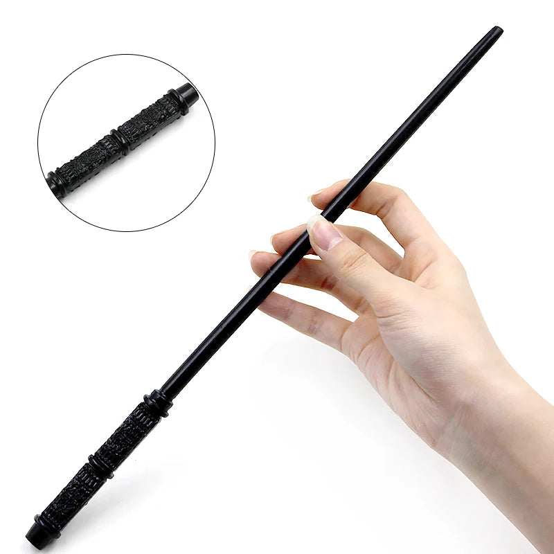 35-42cm Metal Core Potters Magic Wand 20 Species Cosplay Dumbledore Voldemort Malfoy Snape Wands Toys Ticket Badge As Free Gift