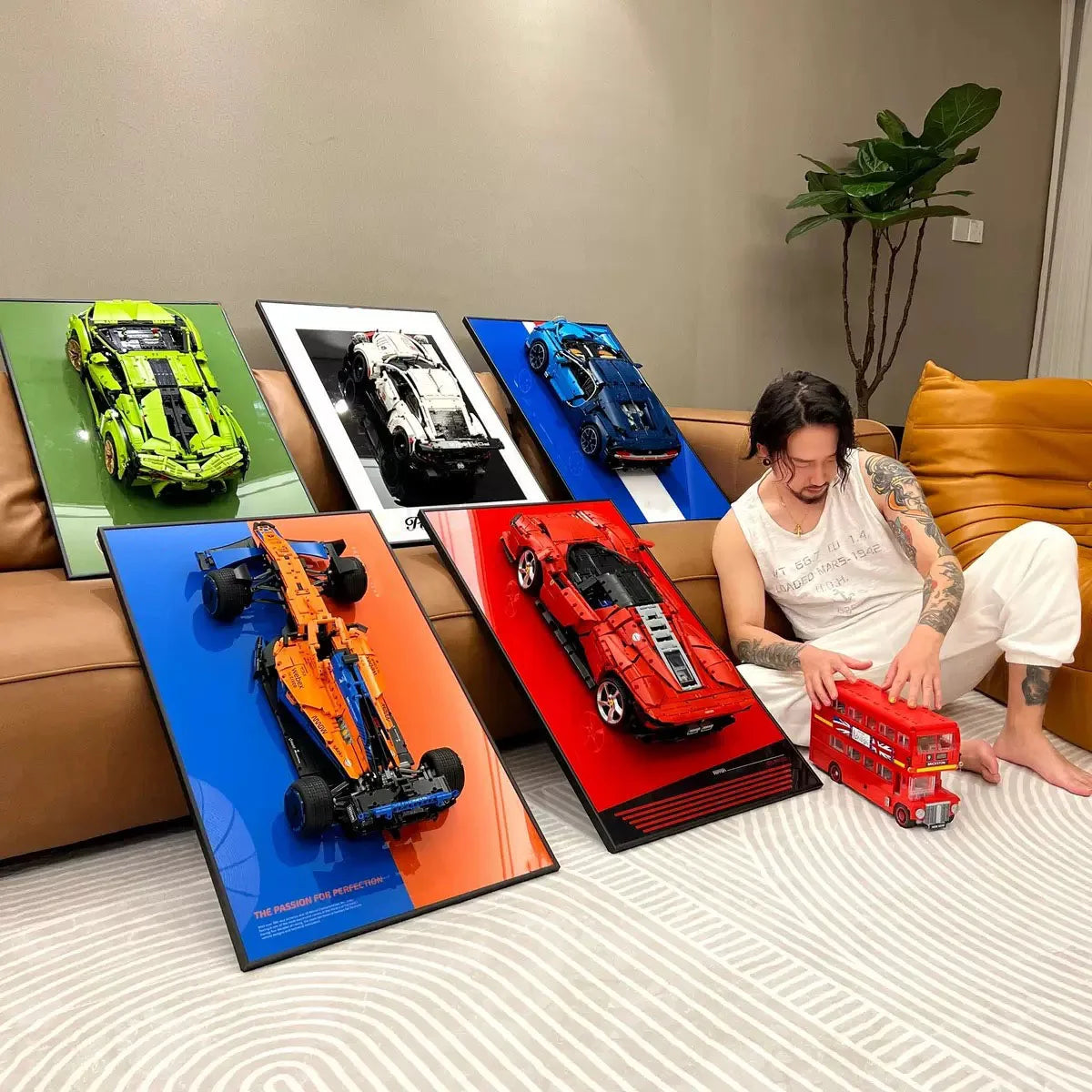 31.5" Metal Wall display for LEGO 42172 Technic McLaren P1 Supercar (Fast shipping to USA,Europe)