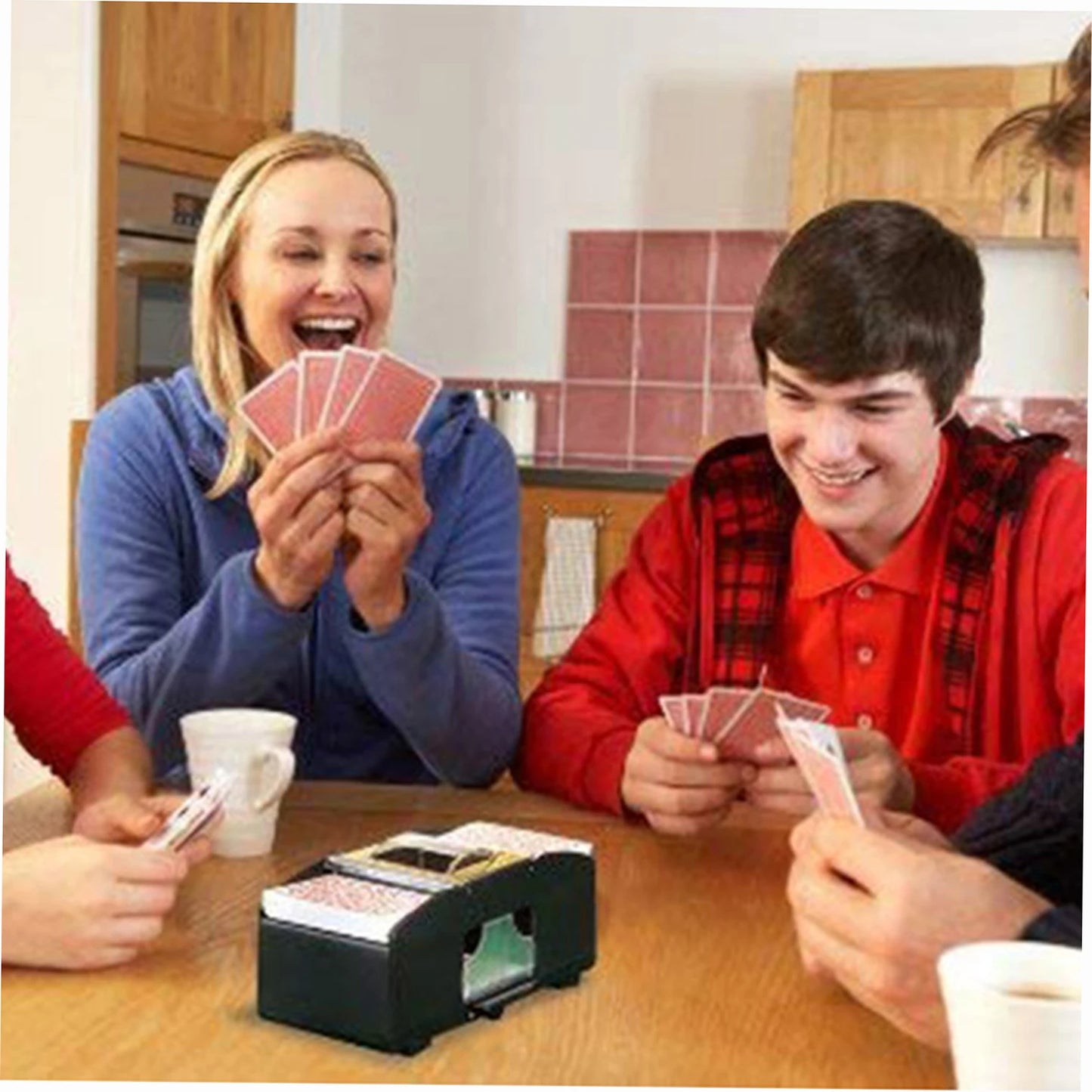 2/4/6 Decks Automatic Card Shuffler Automatic Playing Cards Shuffler Mixer Games Poker Sorter Machine Dispenser for Travel Home