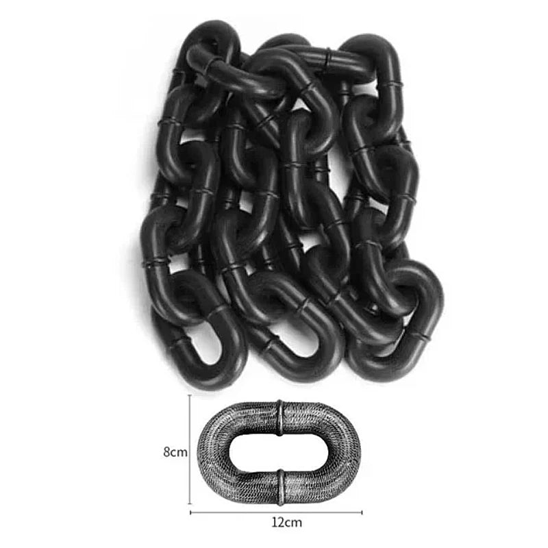 Pet traction rope, hollow plastic simulation iron chain, internet-famous funny and amusing props