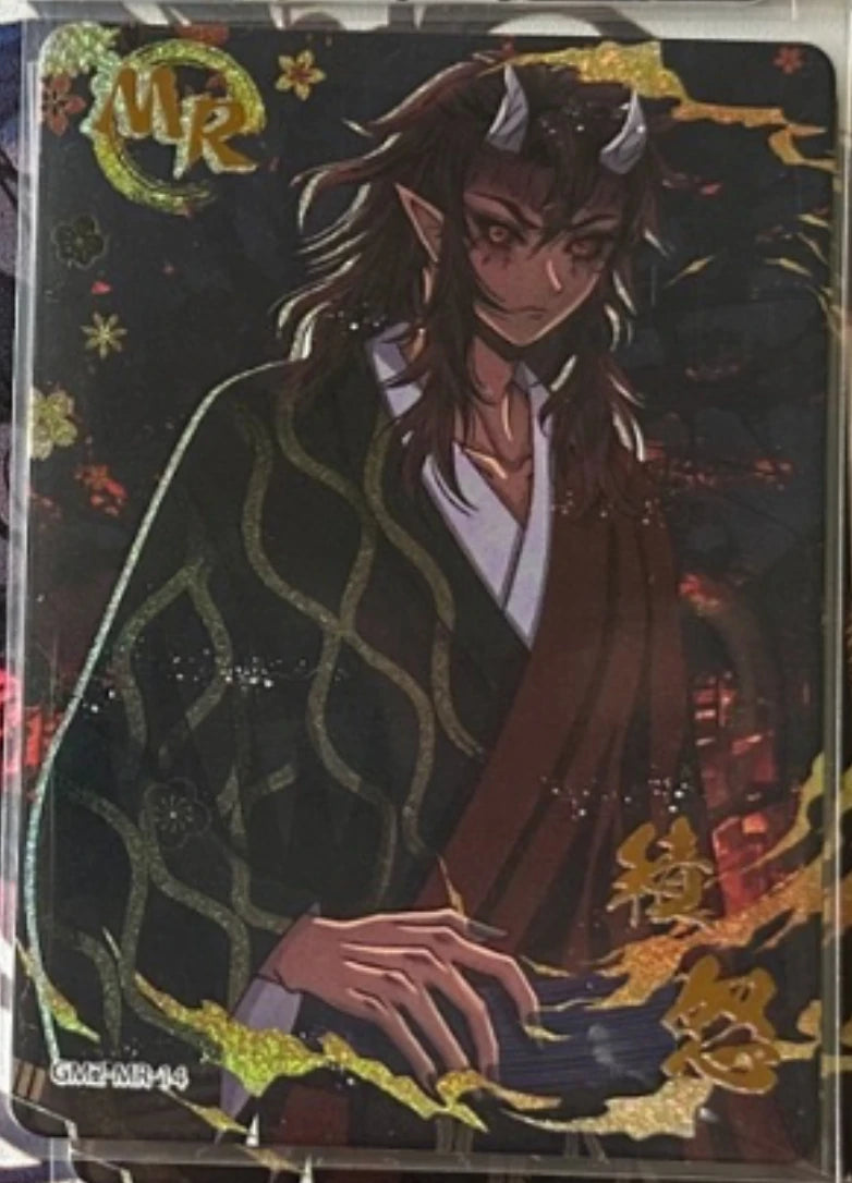Anime Demon Slayer Kamado Tanjirou Kochou Shinobu Kanroji Mitsuri Iguro Obanai Collection Card Birthday Gifts Children's Toys