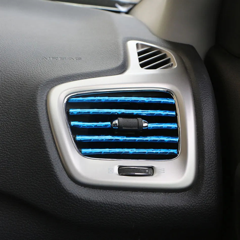 1m DIY Air Conditioner Outlet Decorative Strip AC Vent U Shape Moulding Trim Decor Protector Strips Car Accessories