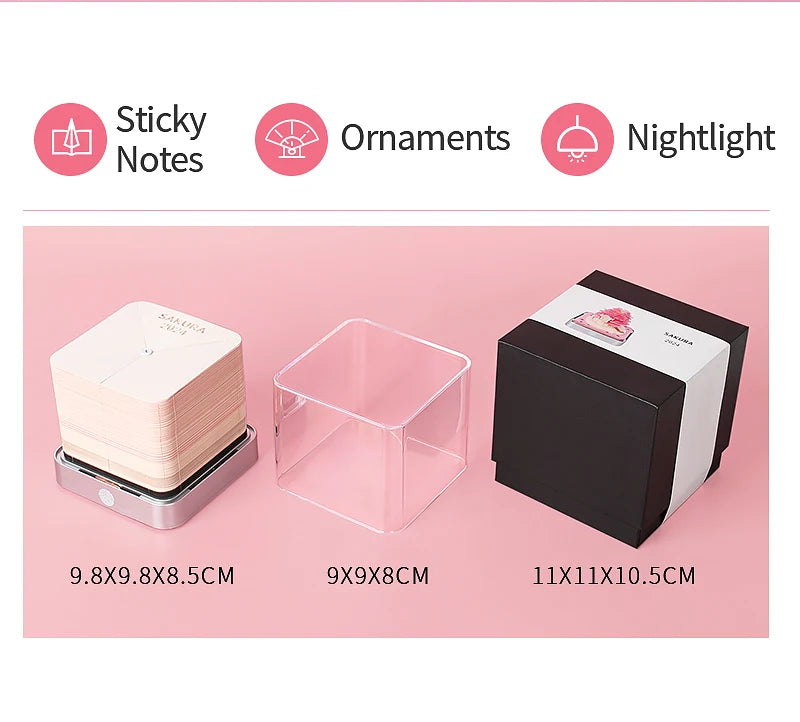 3D Omoshiroi Block Memo Pad Notepads Magical Calendar Magic Castle Sakura Tree Sticky Note Luxury Novelty Gift Items