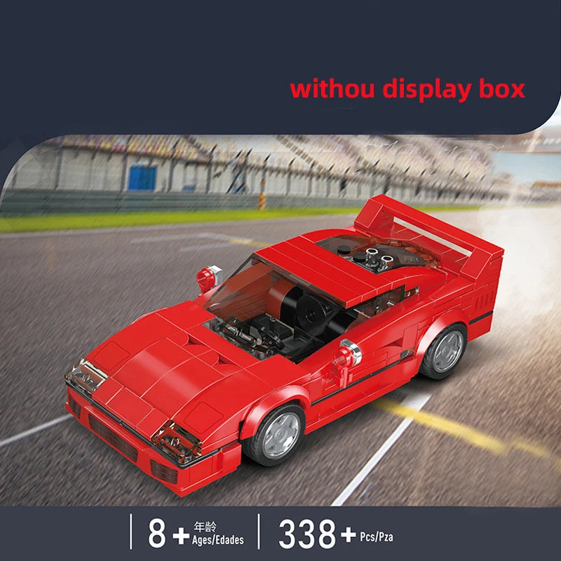 Technical Moc Car City Speed Champion Sports Car Racing Vehicle Building Blocks Brick Educational Construction Toys