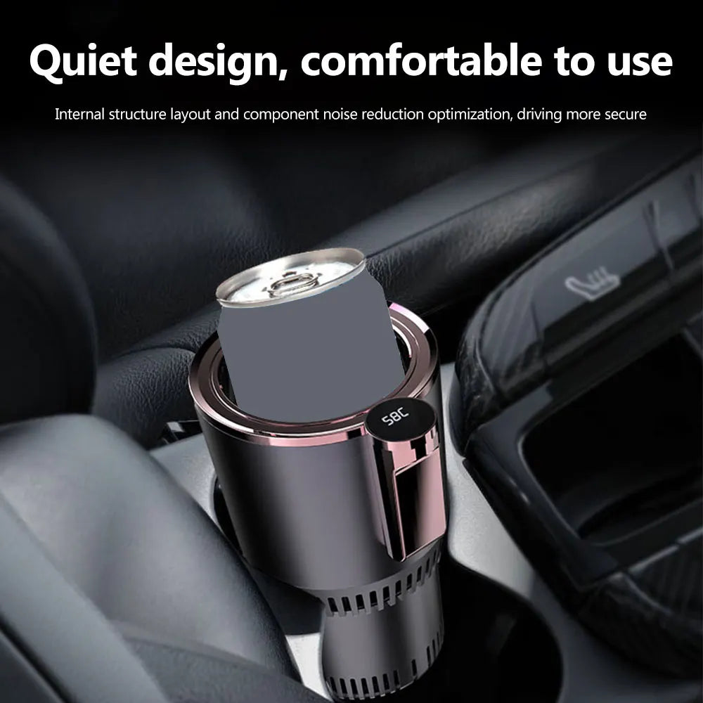 Portavasos para coche con pantalla táctil de 12 V, para bebidas frías y calientes, con pantalla digital inteligente, para el hogar, para acampar y viajar