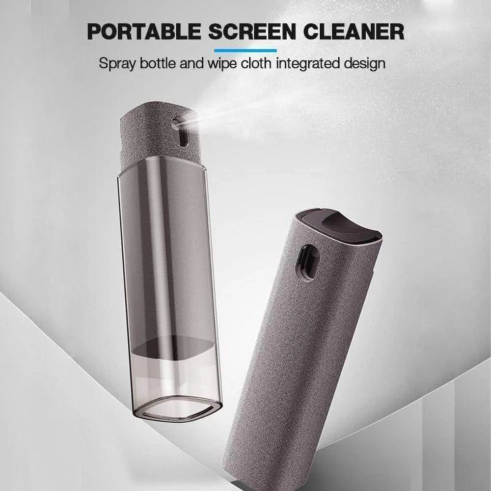 2In1 Microfiber Screen Cleaner Spray Bottle Set for Phone Ipad Screen Dust Removal Clean Cloth Wipe Iphone Cleaning Glasses Wipe
