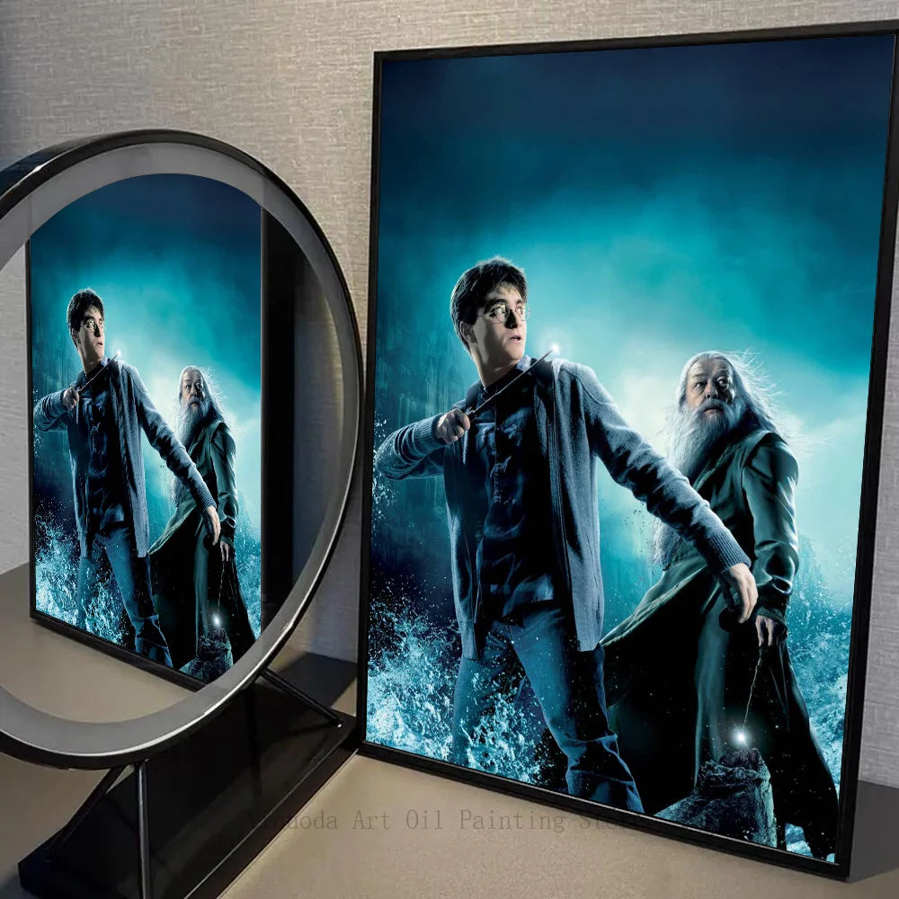 1 póster de Harry Potter autoadhesivo de papel impermeable para decoración de pared de cafetería, bar y habitación