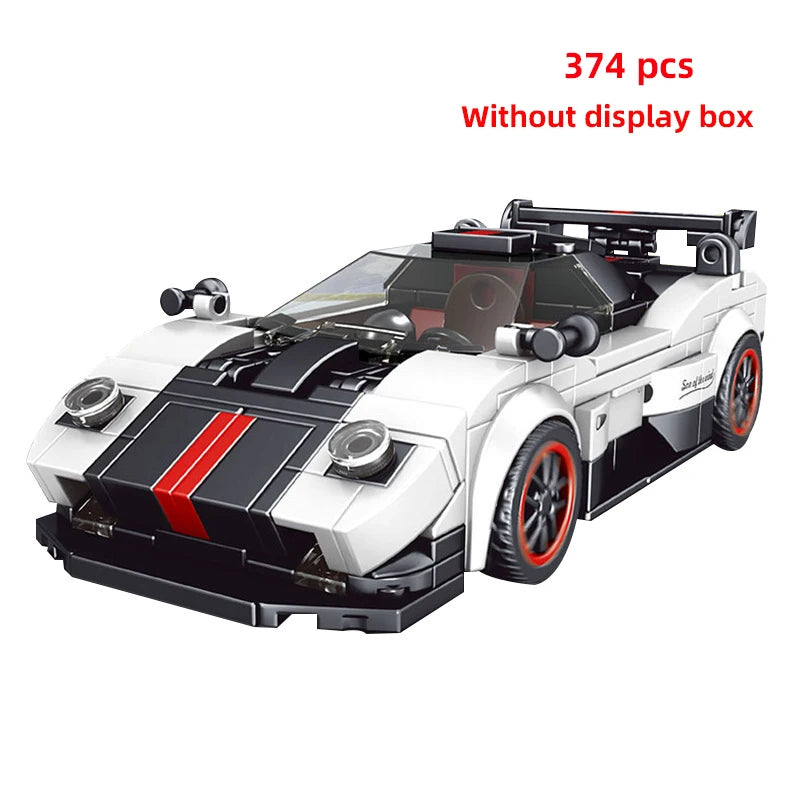 Technical Moc Car City Speed Champion Sports Car Racing Vehicle Building Blocks Brick Educational Construction Toys