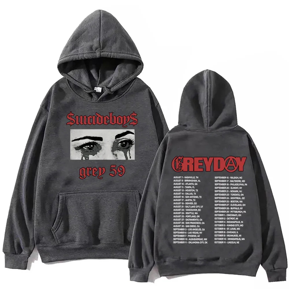 SuicideBoys G-59 Greyday Hoodie Harajuku Hip Hop Pullover Tops Sweatshirt Fans Gift