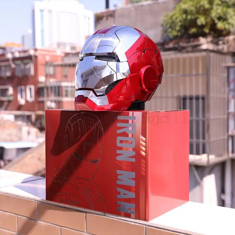 2024 New 1:1 Marvel Iron Man Mk5 Electric Helmet Multi-piece Opening And Closing Helmet Voice Control Eyes Model Adult Toy Gifts
