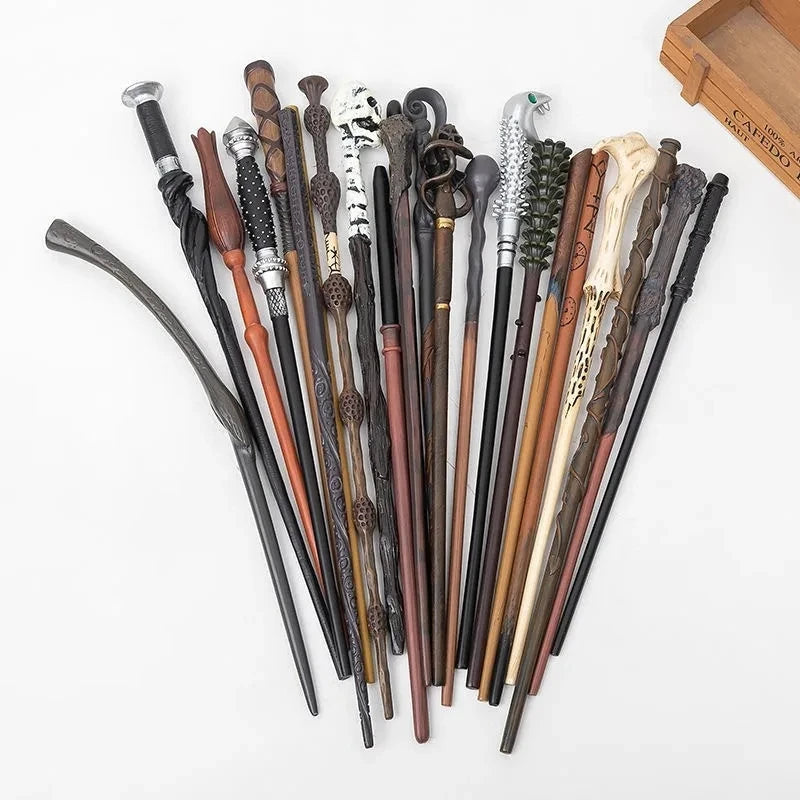 27Pcs Anime Cosplay Show Metal Core Magic Wand Children Decoration Toy Accessories For Kids Bacchetta Di Plastic Magic Stick