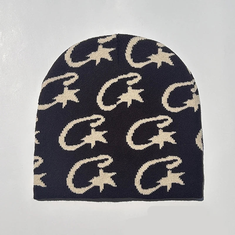 1 gorro de punto para mujer, gorro de punto para hombre, gorro unisex de punto moderno sin ala, para actividades al aire libre, estilo Y2k, hip hop, gótico, ciclismo
