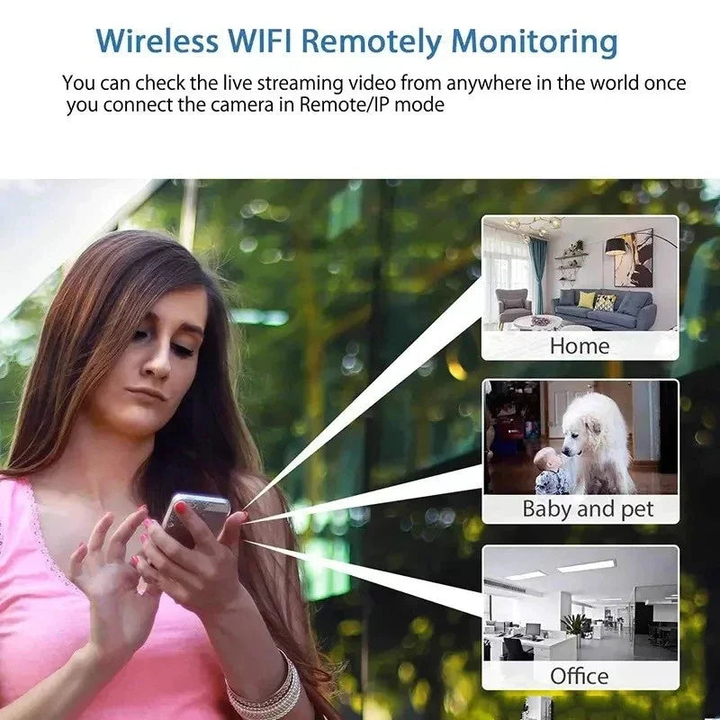 Mini cámara WiFi HD de 1080P para seguridad en interiores, vigilancia, monitor para bebés, videocámara con visión nocturna, cámara IP, grabadora de audio y video