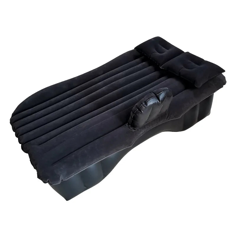 Suministros para el interior del automóvil, colchón inflable para el asiento trasero del automóvil, articulado/dividido con flocado graduado, 135 x 80 cm