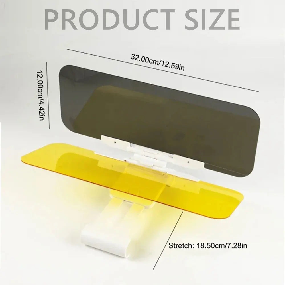Espejo parasol antiluces altos para automóvil AMPrime, espejo antideslumbrante, gafas para conductor, parasol con botón de doble propósito para día y noche